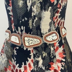 👑White Buffalo Turquoise & Coral Concho Belt